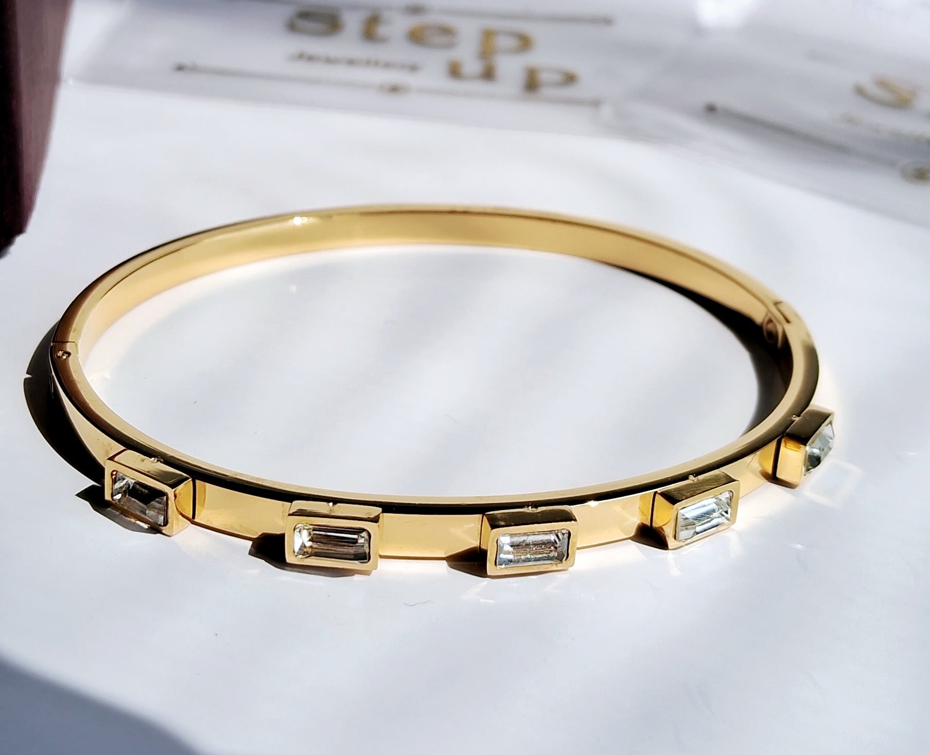 Mintara Band Bracelet || 18K Gold-Plated-Step - Up