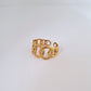 Zara Blaze Adjustable Ring | 18K Gold-Plated-Step - Up
