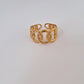 Zara Blaze Adjustable Ring | 18K Gold-Plated-Step - Up