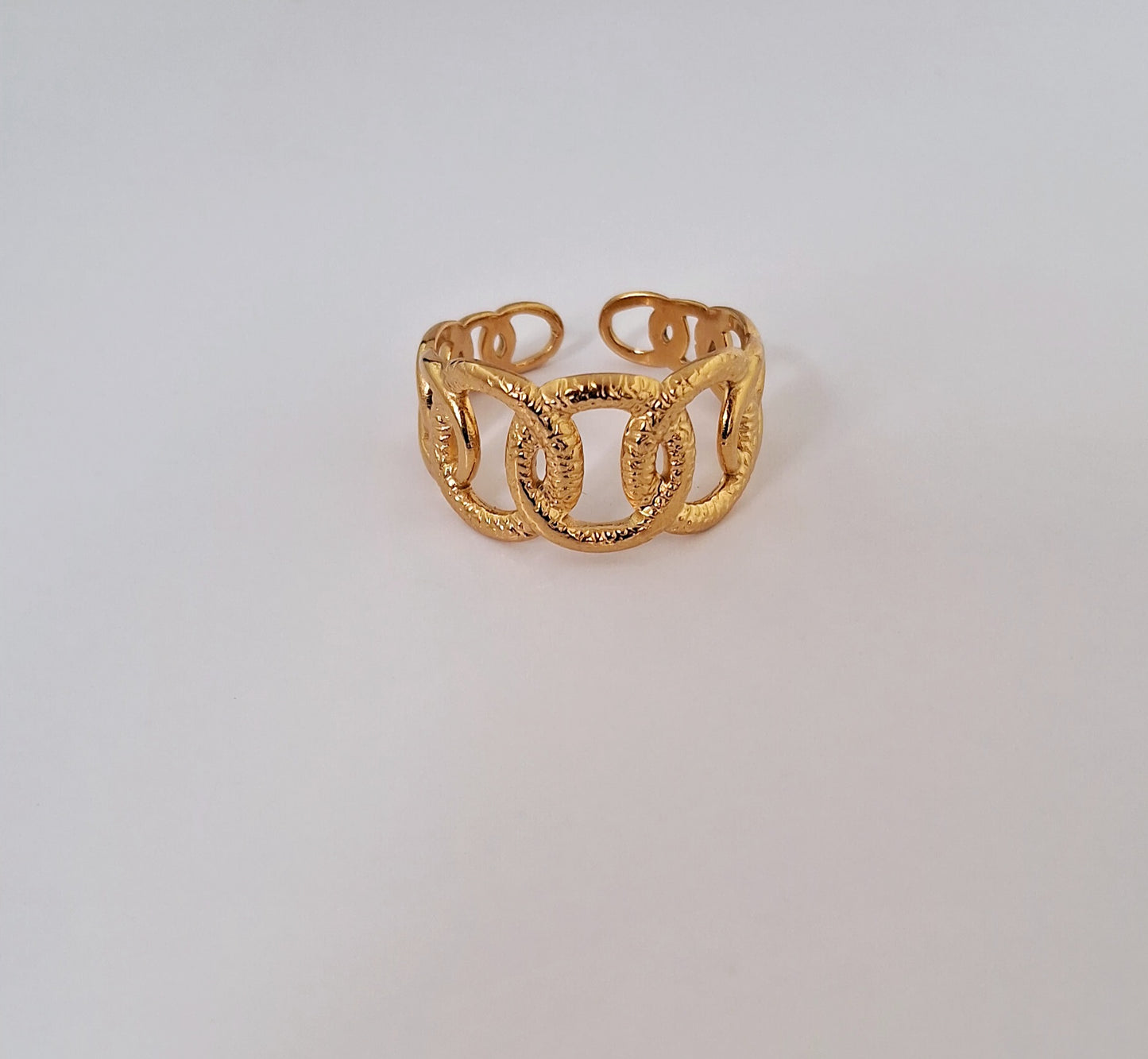 Zara Blaze Adjustable Ring | 18K Gold-Plated-Step - Up