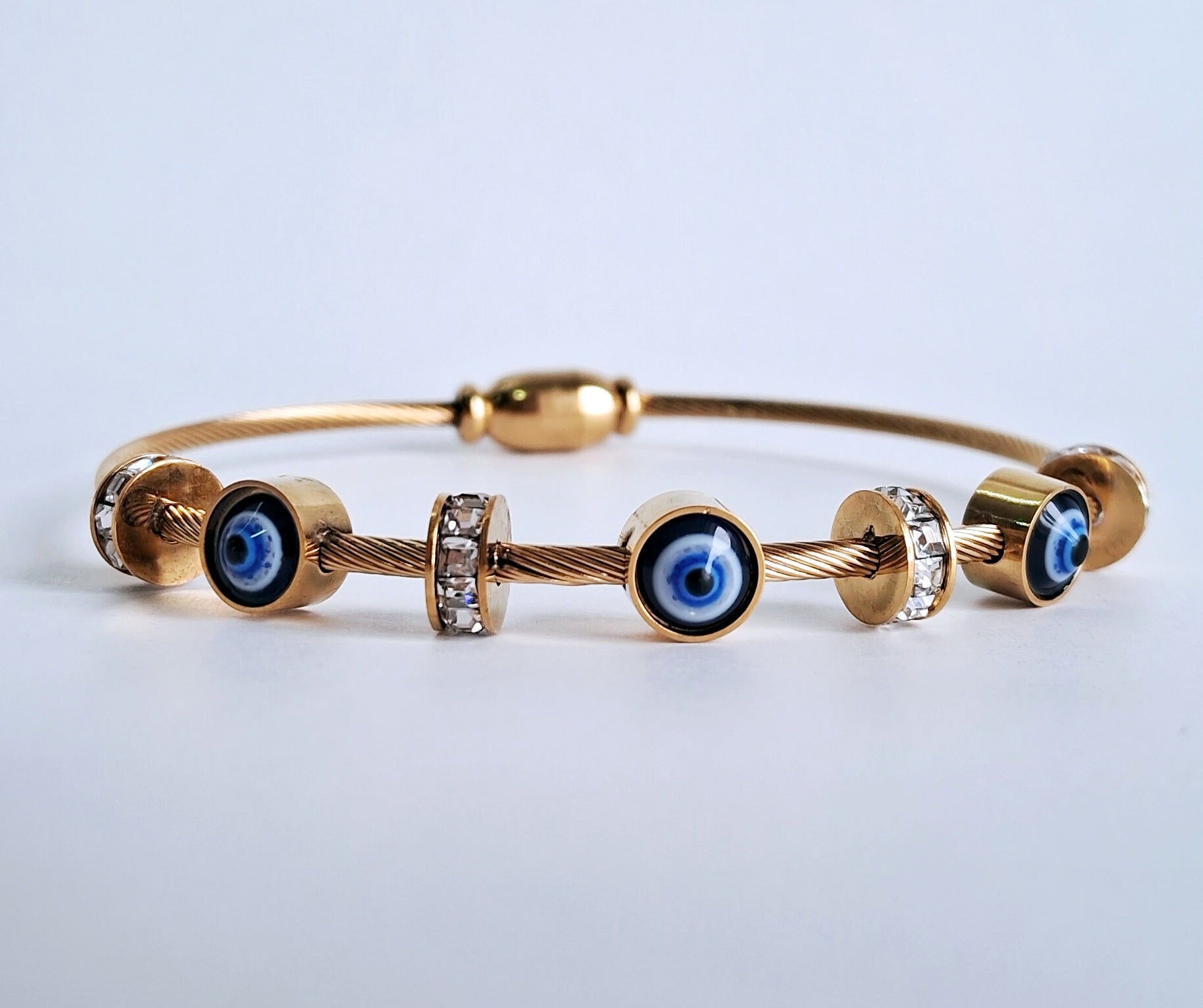 Evil Eye Bracelet Band | 18K Gold-Plated-Step - Up