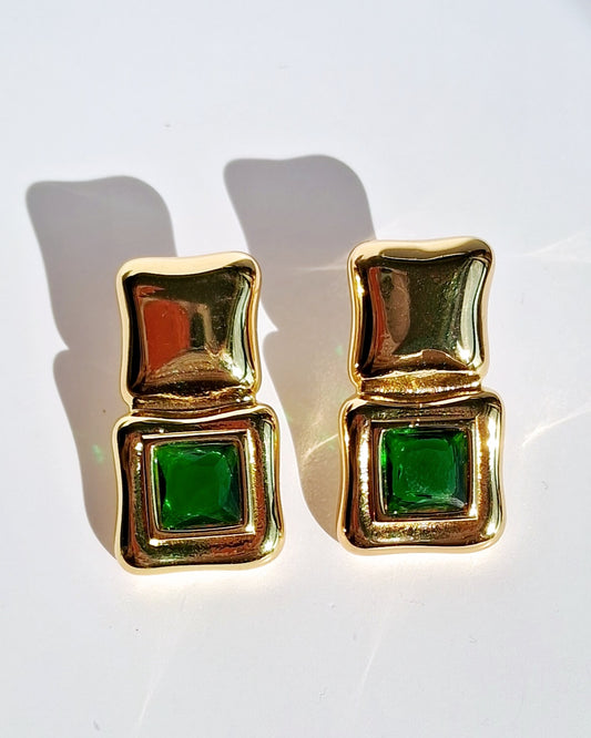 Grace Earrings || 18K Gold-Plated-Step - Up