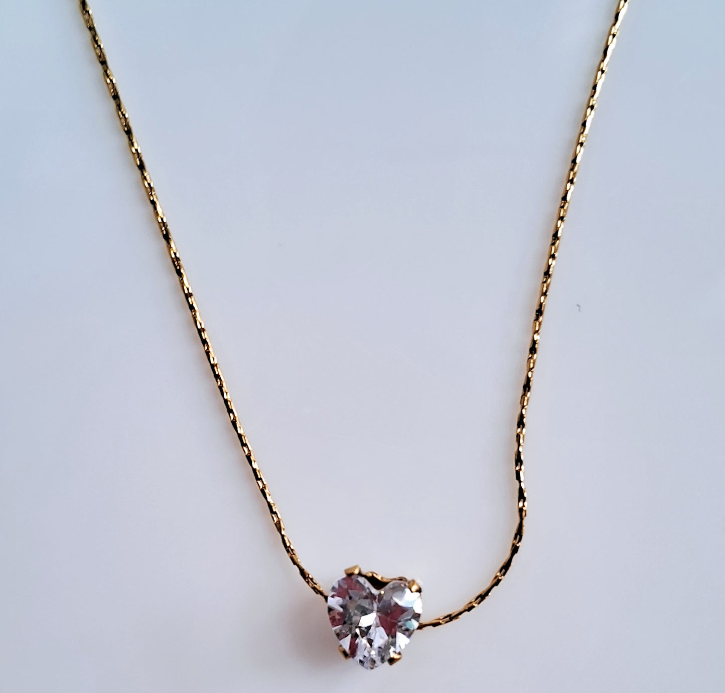 Heart Stone  Necklace  || 18K Gold-Plated-Step - Up