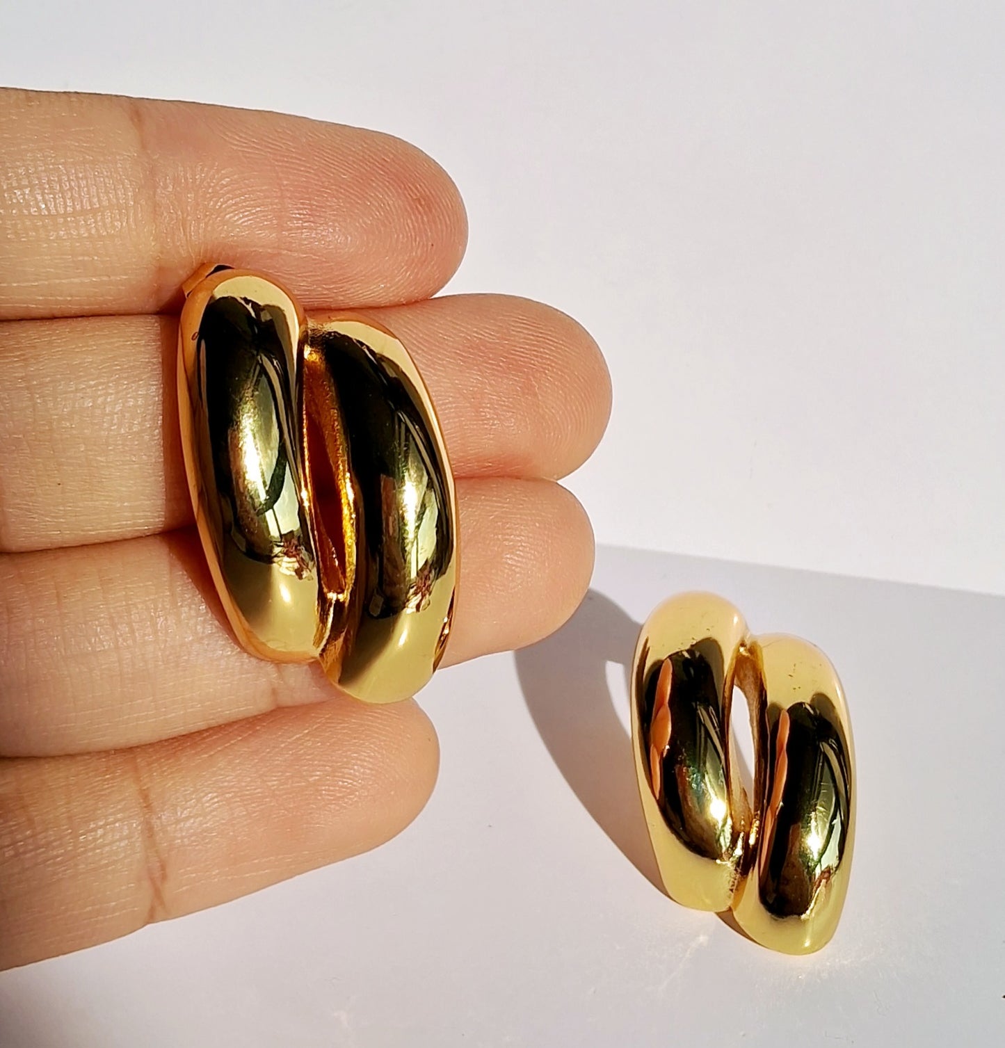 Diana Earrings || 18K Gold-Plated-Step - Up