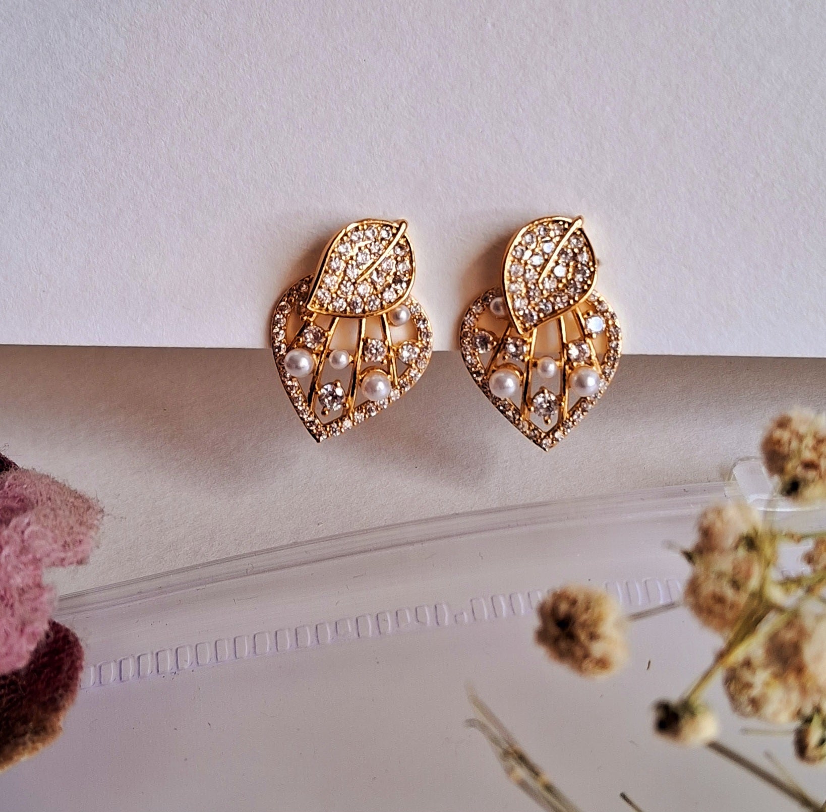 Tulip two-in-one earrings || 18k-Gold Plated Waterproof-Step - Up