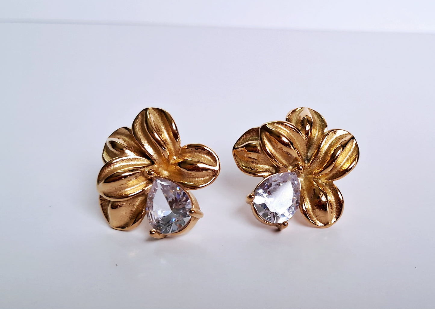 Tiara Earrings | 18K Gold Plated-Step - Up