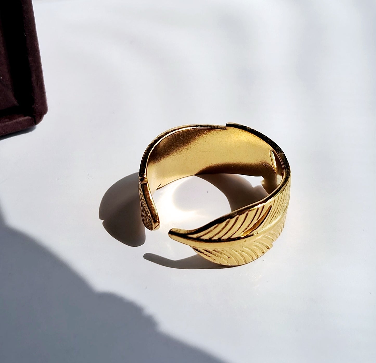 Leafy Ring || 18K Gold-Plated-Step - Up