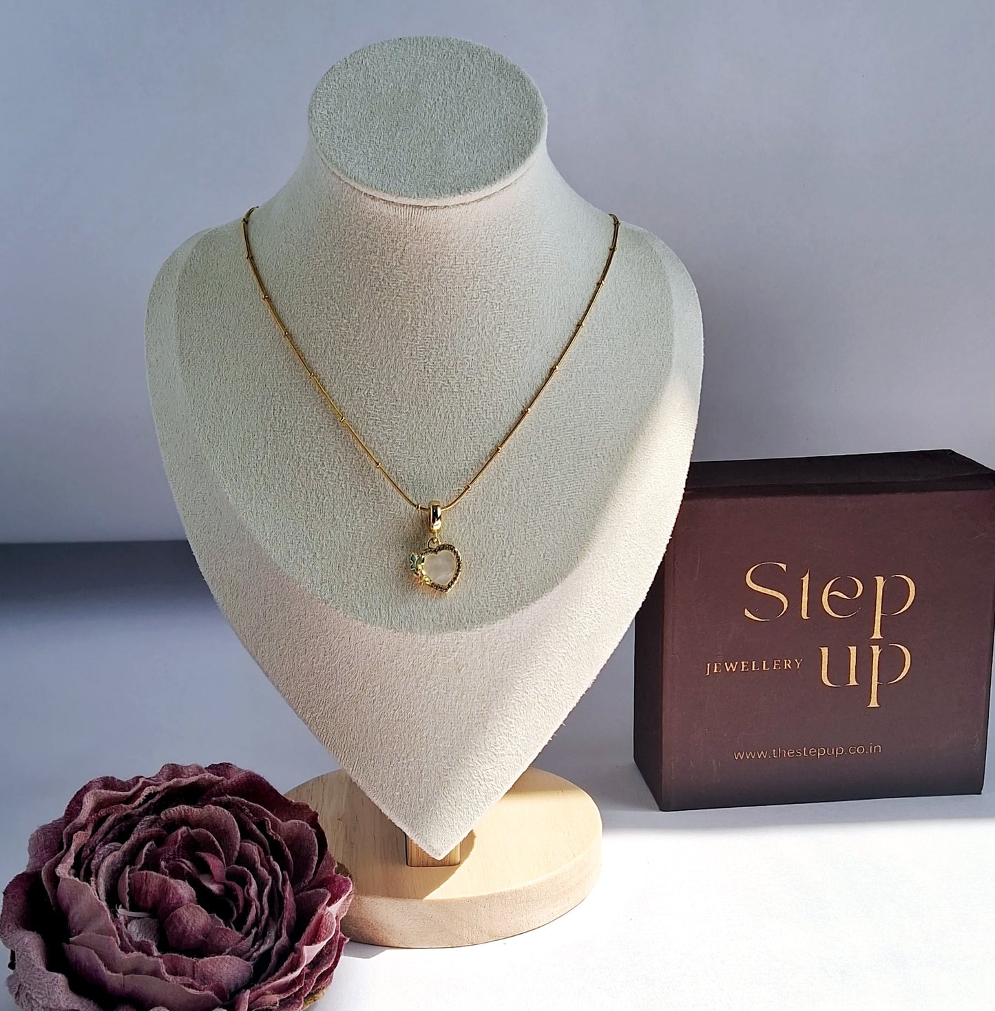 Wings of Affection Necklace || 18K Gold-Plated-Step - Up