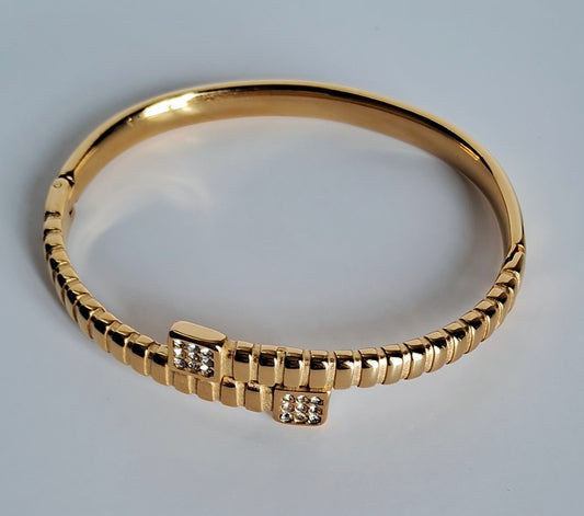 Starlight Cuff Bracelet | 18K Gold Plated-Step - Up